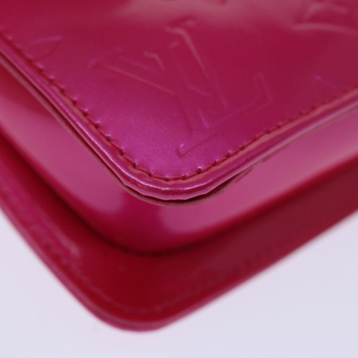 LOUIS VUITTON Monogram Vernis Lexington Pouch Fuchsia M91223 LV ki4319