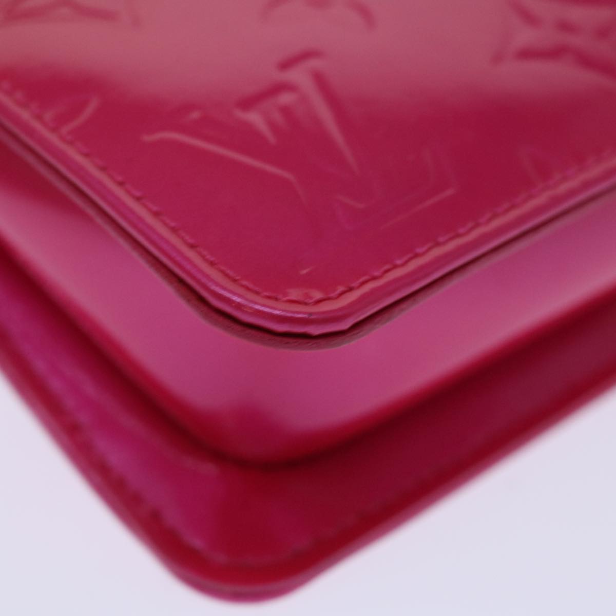 LOUIS VUITTON Monogram Vernis Lexington Pouch Fuchsia M91223 LV ki4319