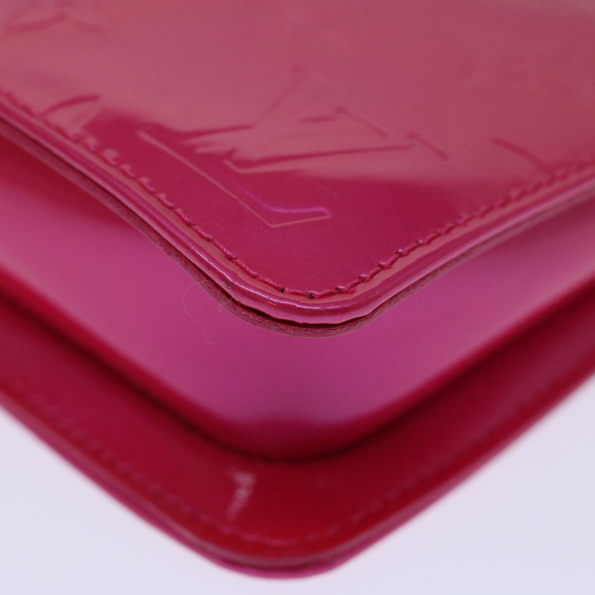 LOUIS VUITTON Monogram Vernis Lexington Pouch Fuchsia M91223 LV ki4319