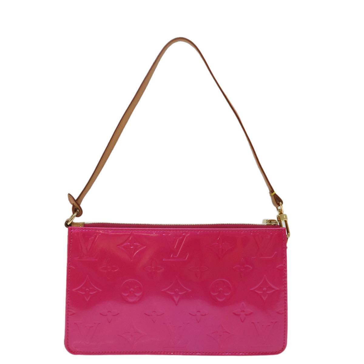 LOUIS VUITTON Monogram Vernis Lexington Pouch Fuchsia M91223 LV ki4319