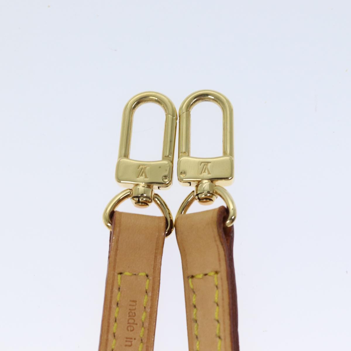 LOUIS VUITTON Shoulder Strap Leather 44.5"" Beige LV ki4320