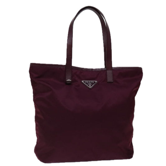 Luxury PradaTote Bag Nylon Wine Red ki4335
