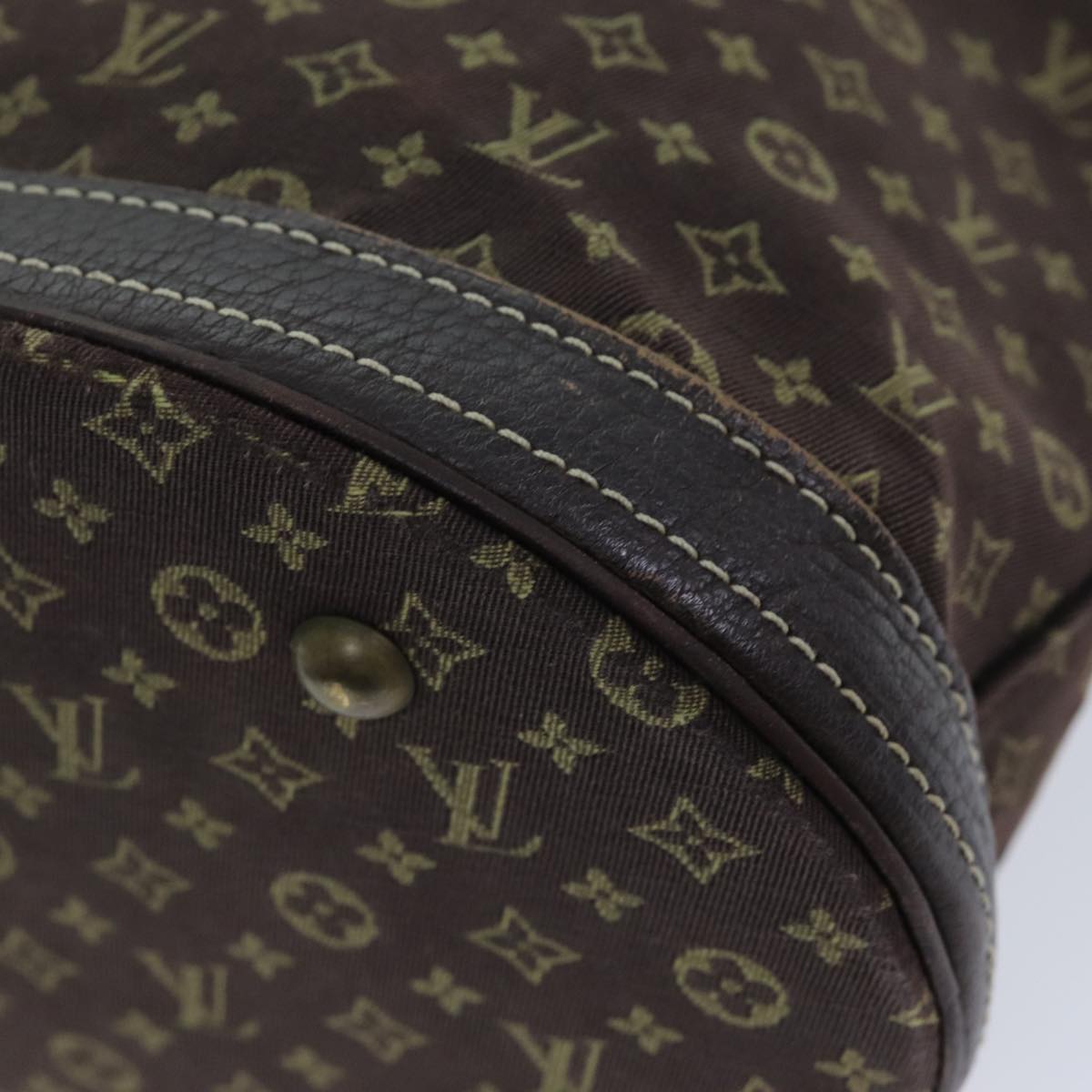 LOUIS VUITTON Monogram Mini Lin Bucket PM Shoulder Bag Brown M95226 ki4480