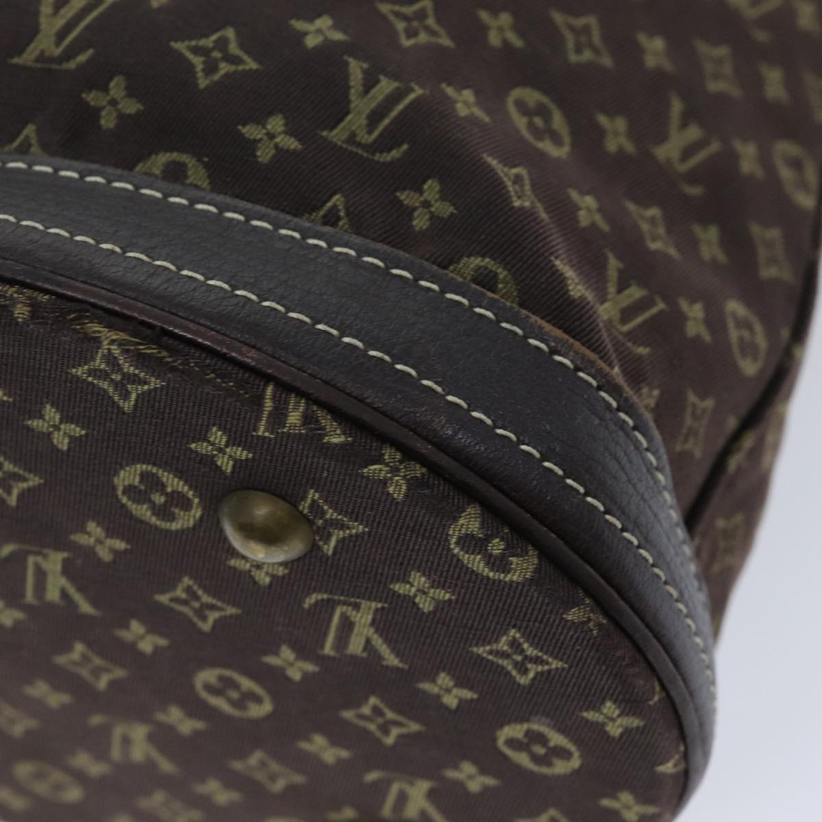 LOUIS VUITTON Monogram Mini Lin Bucket PM Shoulder Bag Brown M95226 ki4480