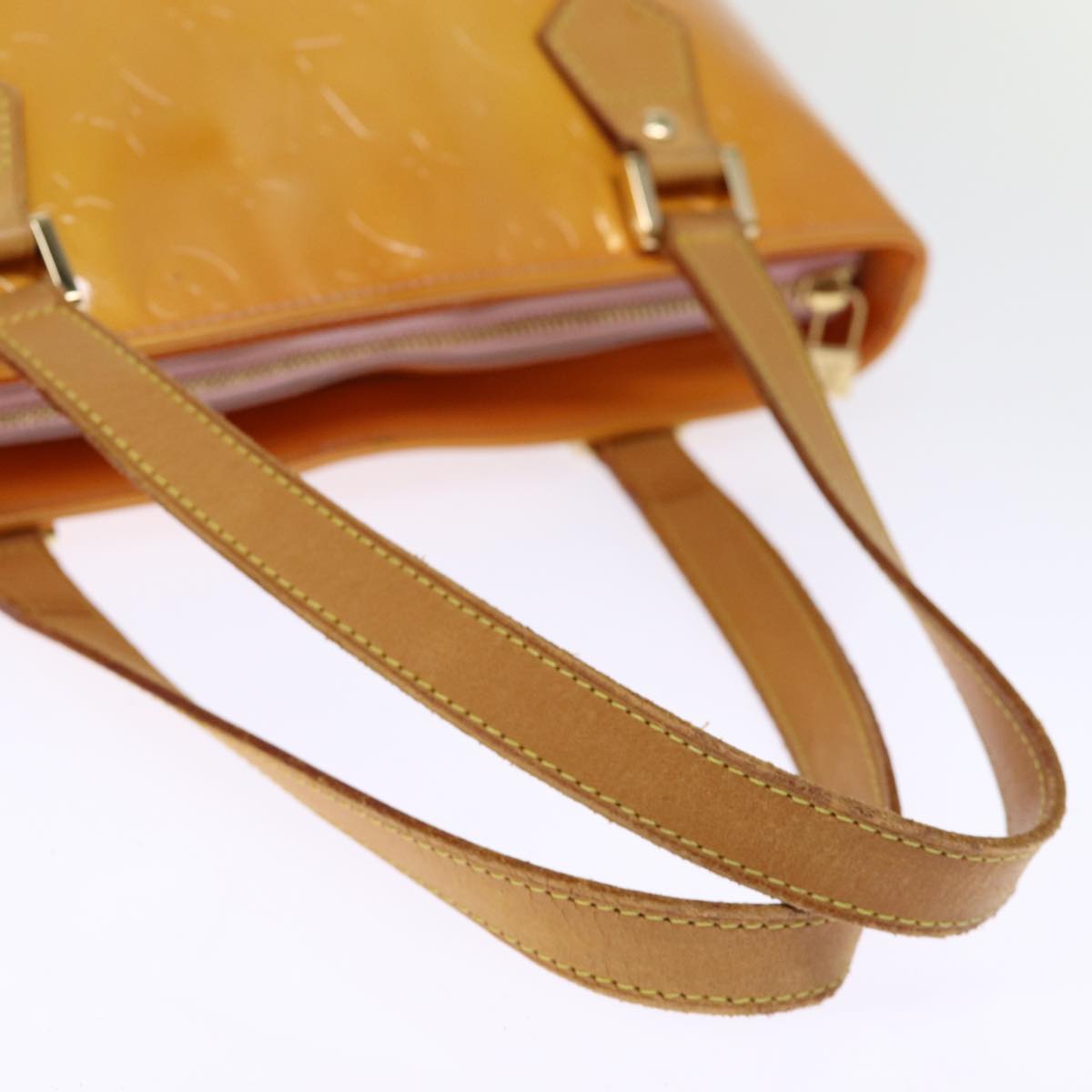 LOUIS VUITTON Monogram Vernis Houston Bag Marshmallow Pink M91302 LV ki4487