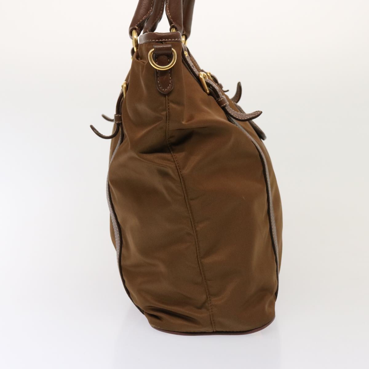 Luxury PradaTote Bag Nylon 2way Brown ki4513