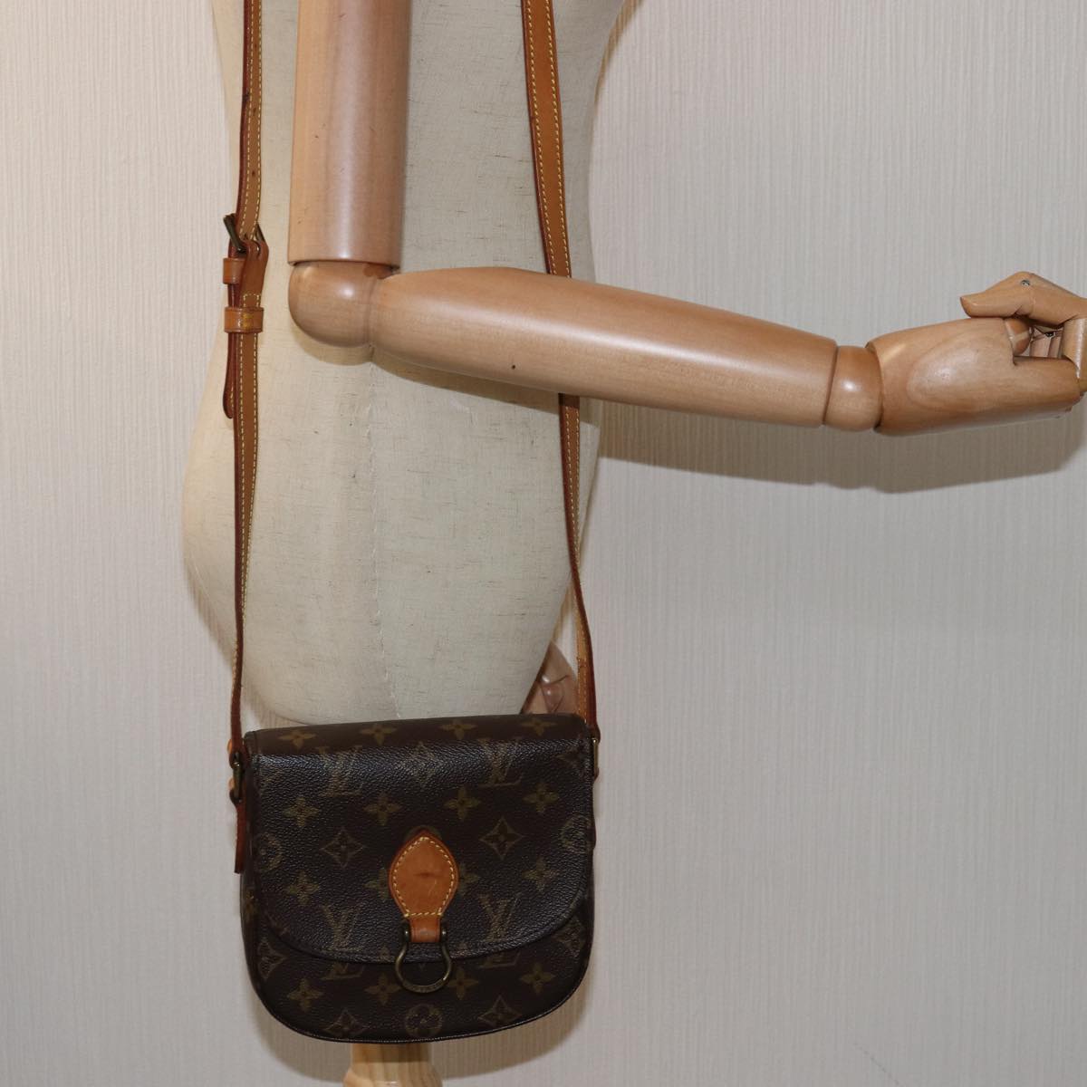 LOUIS VUITTON Monogram Saint Cloud PM Shoulder Bag M51244 ki4525