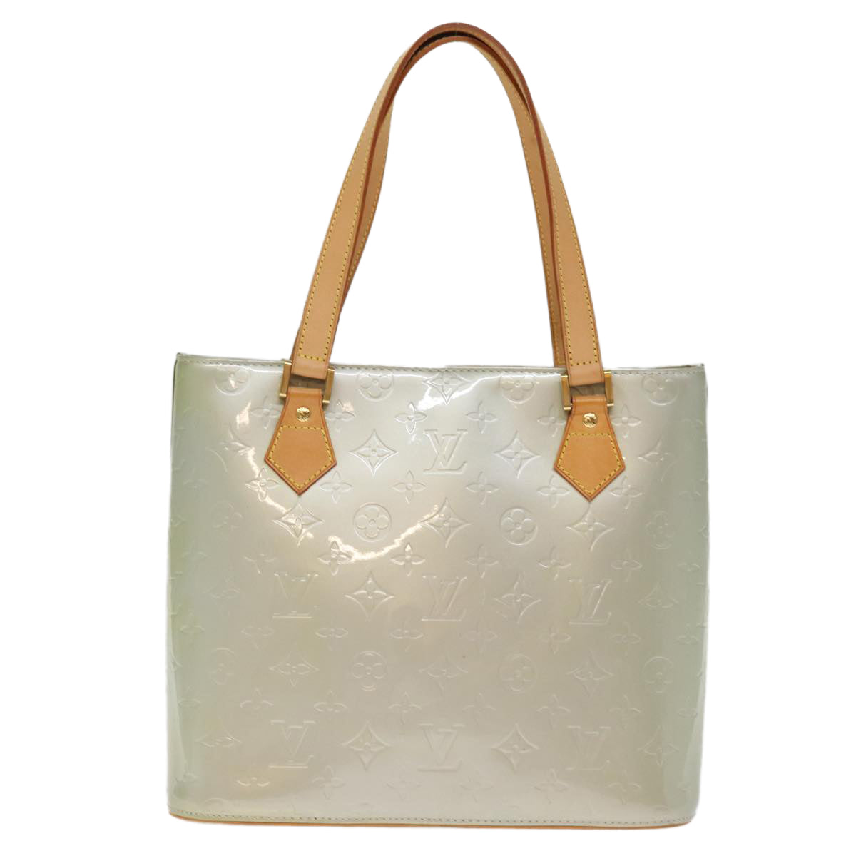 LOUIS VUITTON Monogram Vernis Houston Hand Bag Gris M91053 LV ki4535