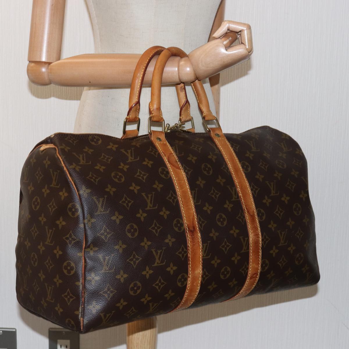 LOUIS VUITTON Monogram Keepall 45 Boston Bag M41428 LV ki4639