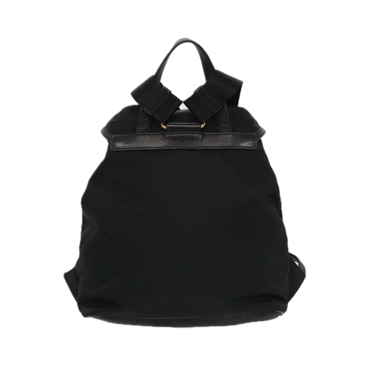 Luxury Prada Backpack Nylon Leather Black  ki4650