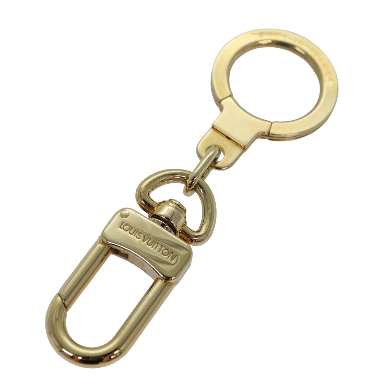 LOUIS VUITTON Anneau Cles Key Holder metal Gold Tone LV ki4686