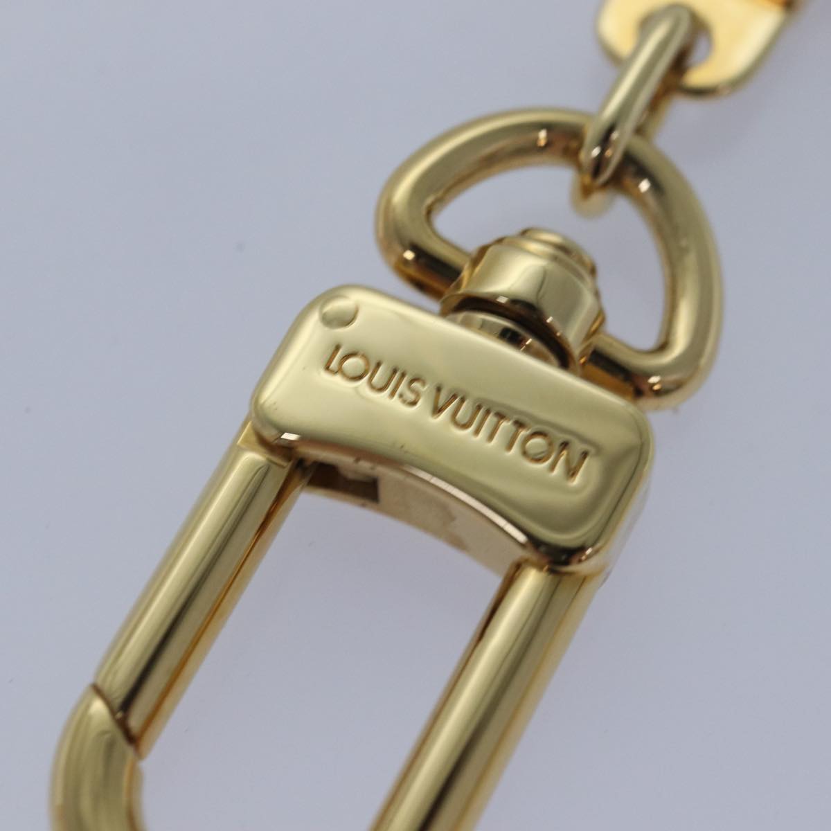 LOUIS VUITTON Anneau Cles Key Holder metal Gold Tone LV ki4686