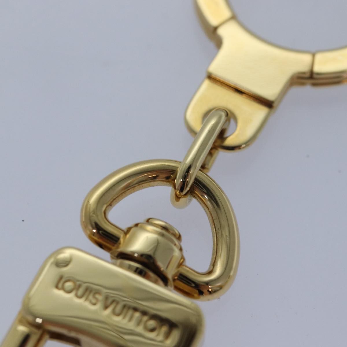 LOUIS VUITTON Anneau Cles Key Holder metal Gold Tone LV ki4686
