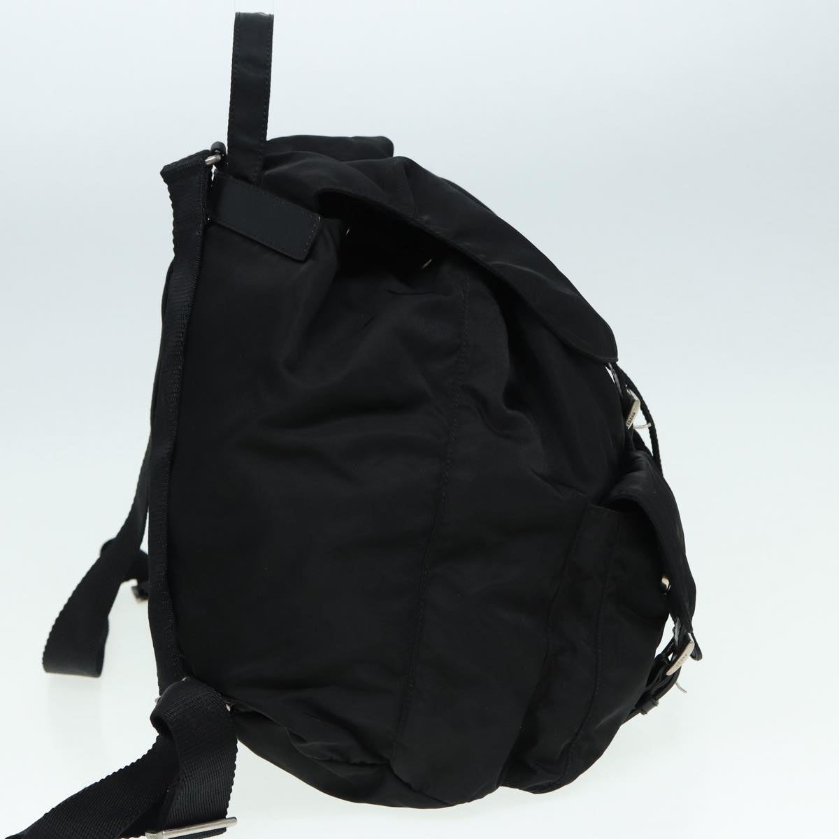 Luxury Prada Backpack Nylon Black Silver  ki4696
