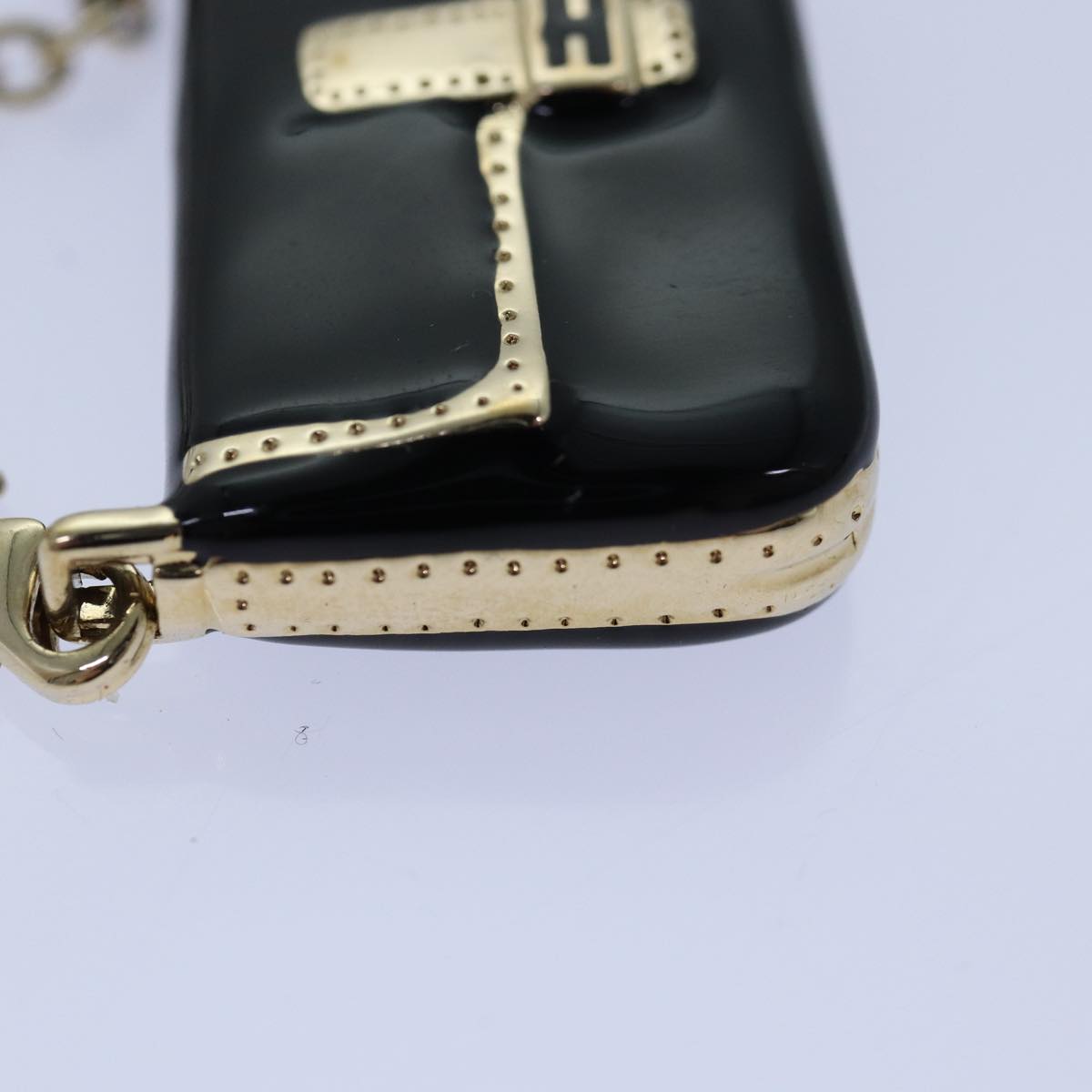 Luxury Fendi Mamma Baguette Motif Charm Blackki4706