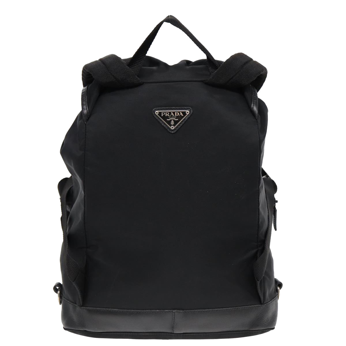 Luxury Prada Backpack Nylon Black Silver  ki4718