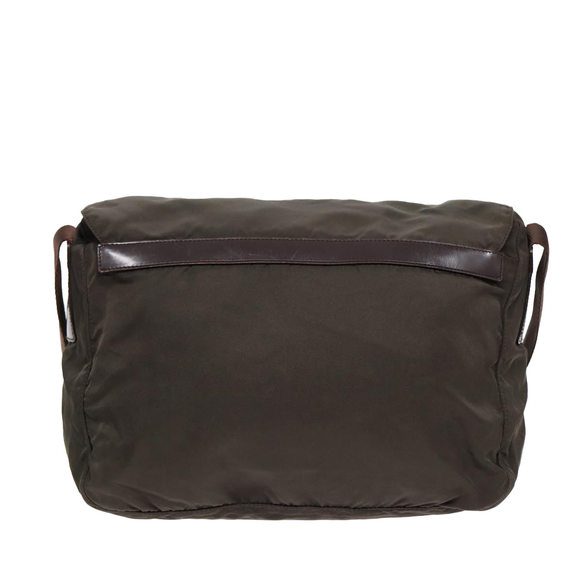 Luxury Prada Shoulder Bag Nylon Khaki Silver  ki4728