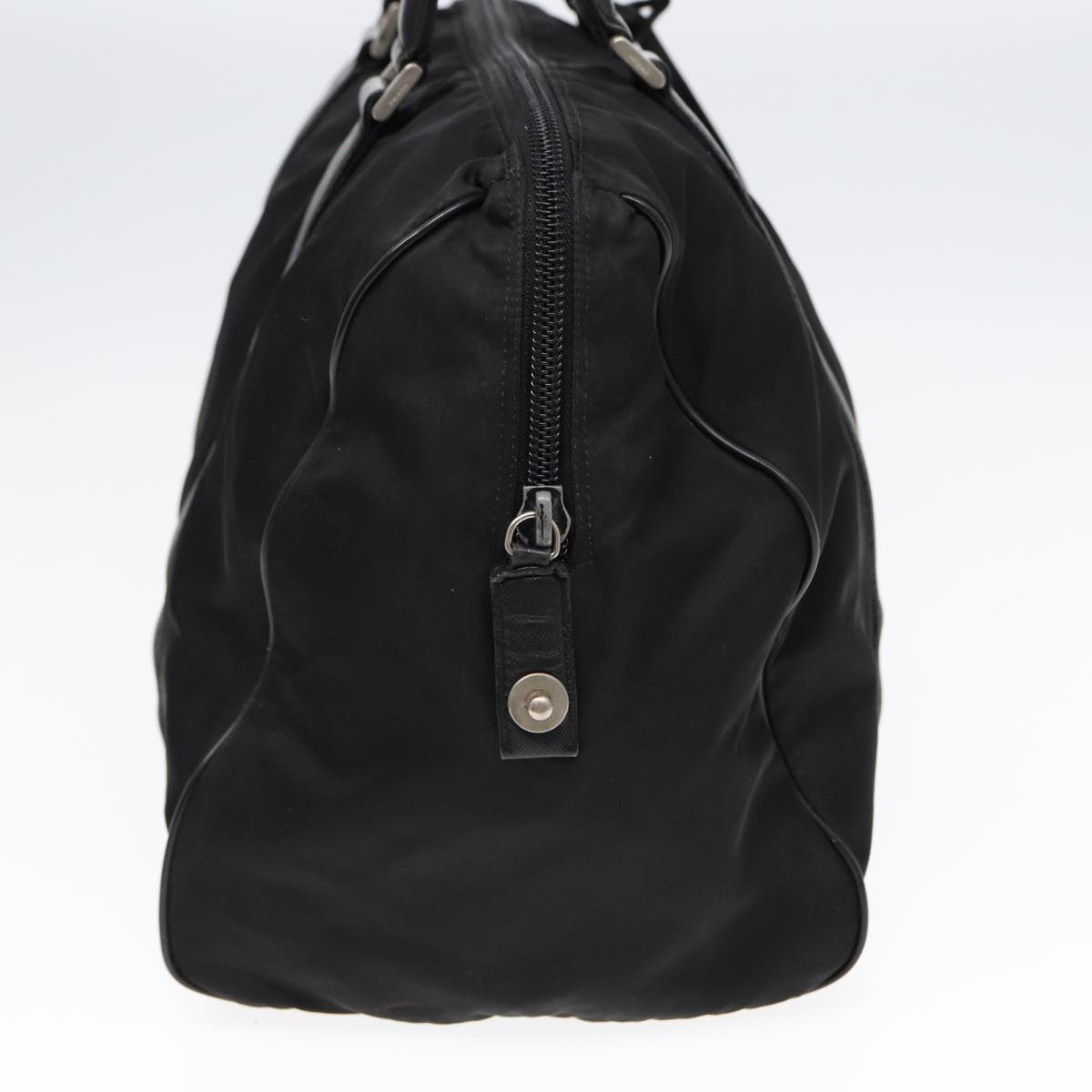Luxury Prada Boston Bag Nylon Black Silver  ki4729