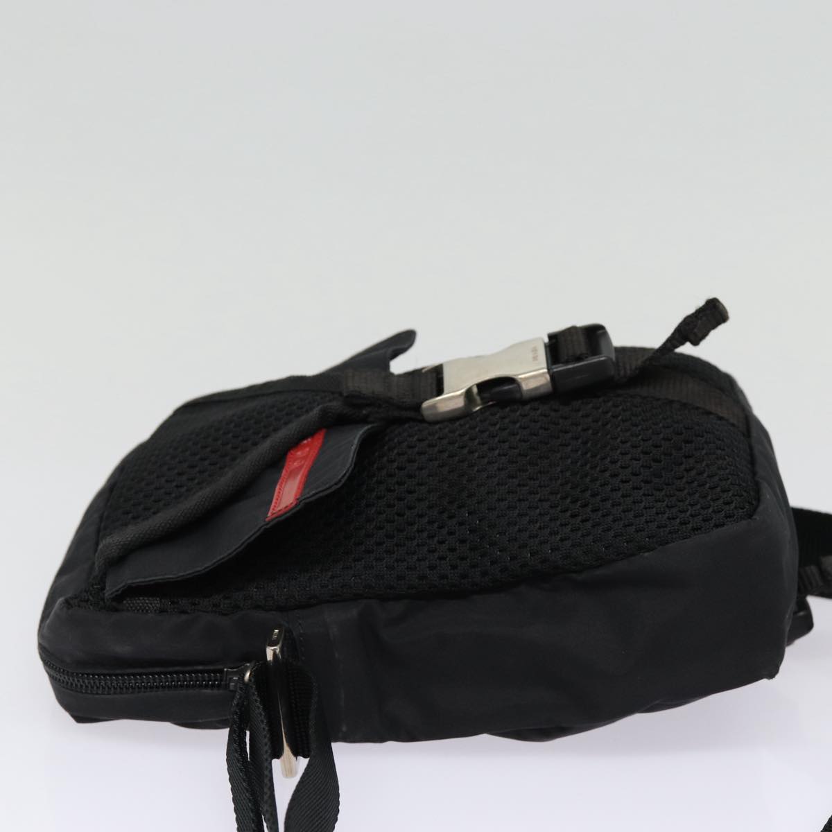 Luxury Prada Sports Shoulder Bag Nylon Black Silver  ki4749