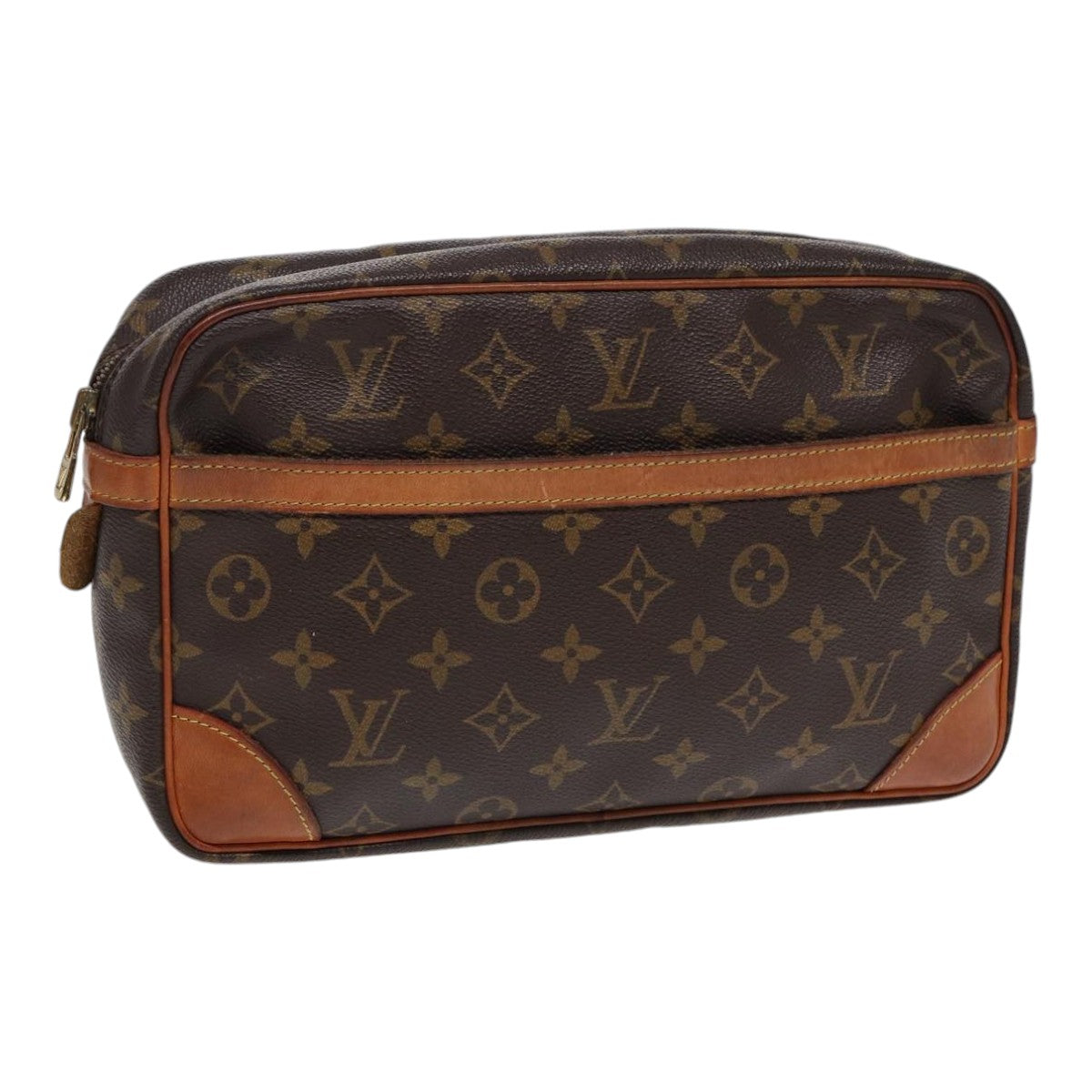LOUIS VUITTON Monogram Compiegne 28 Clutch Bag M51845 LV ki4774