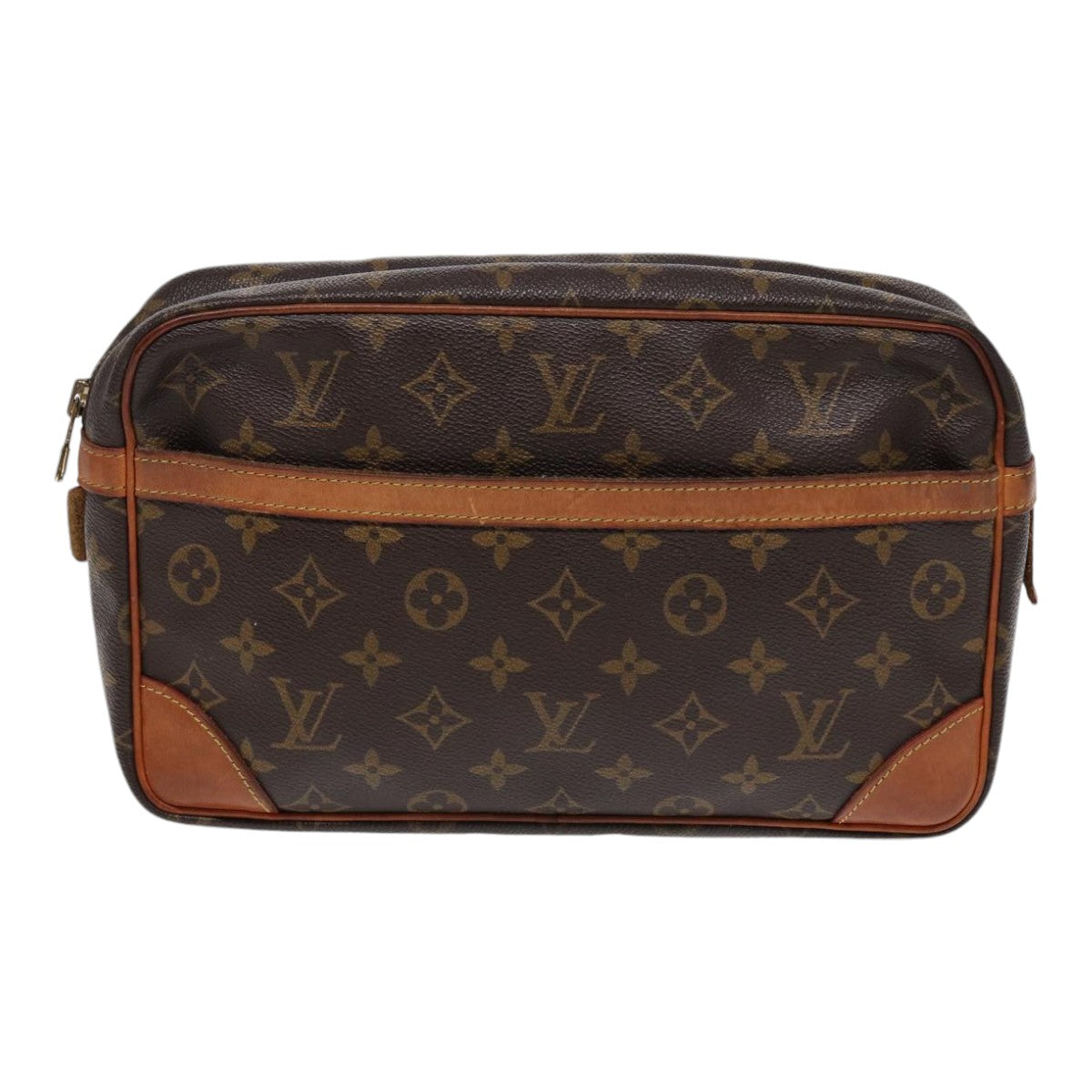 LOUIS VUITTON Monogram Compiegne 28 Clutch Bag M51845 LV ki4774