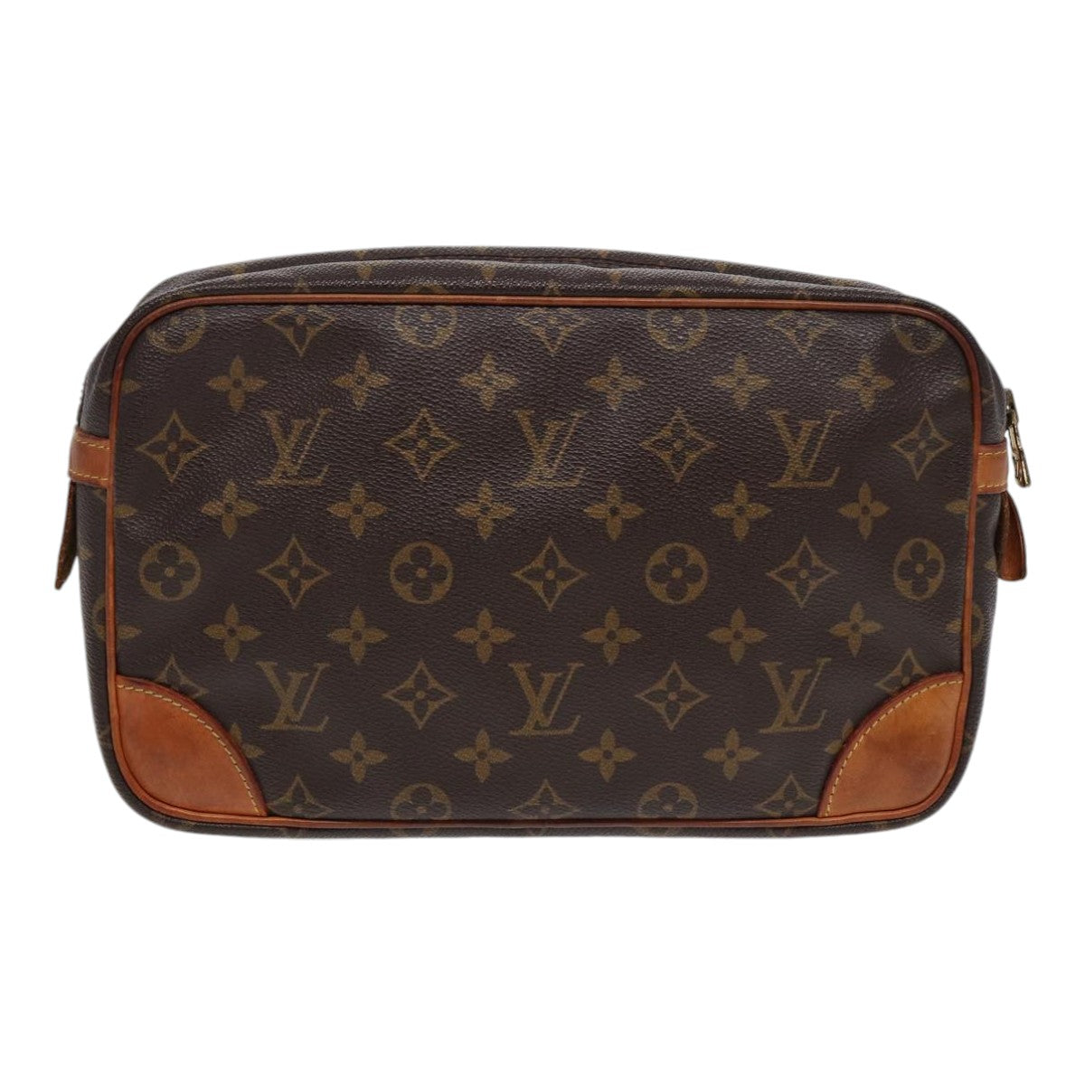 LOUIS VUITTON Monogram Compiegne 28 Clutch Bag M51845 LV ki4774