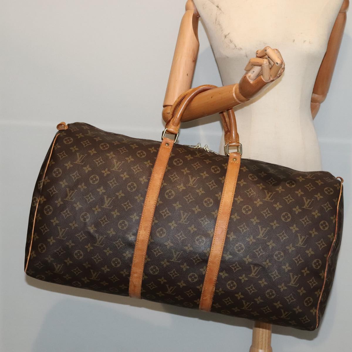 LOUIS VUITTON Monogram Keepall 60 Boston Bag M41422 LV ki4817