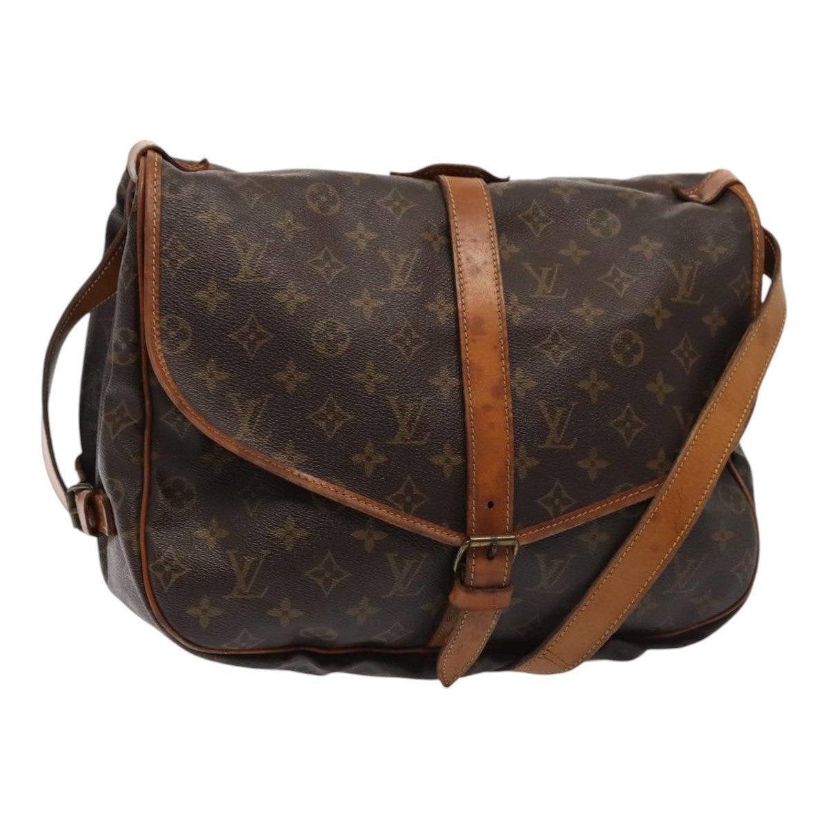 LOUIS VUITTON Monogram Saumur 35 Shoulder Bag M42254 LV ki4838