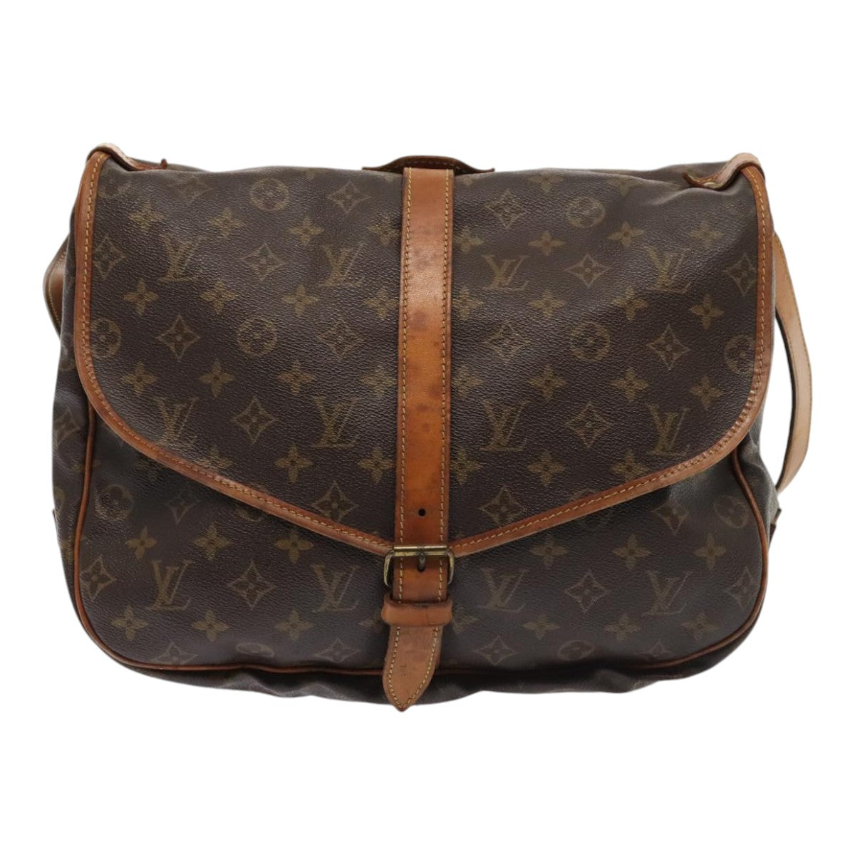 LOUIS VUITTON Monogram Saumur 35 Shoulder Bag M42254 LV ki4838