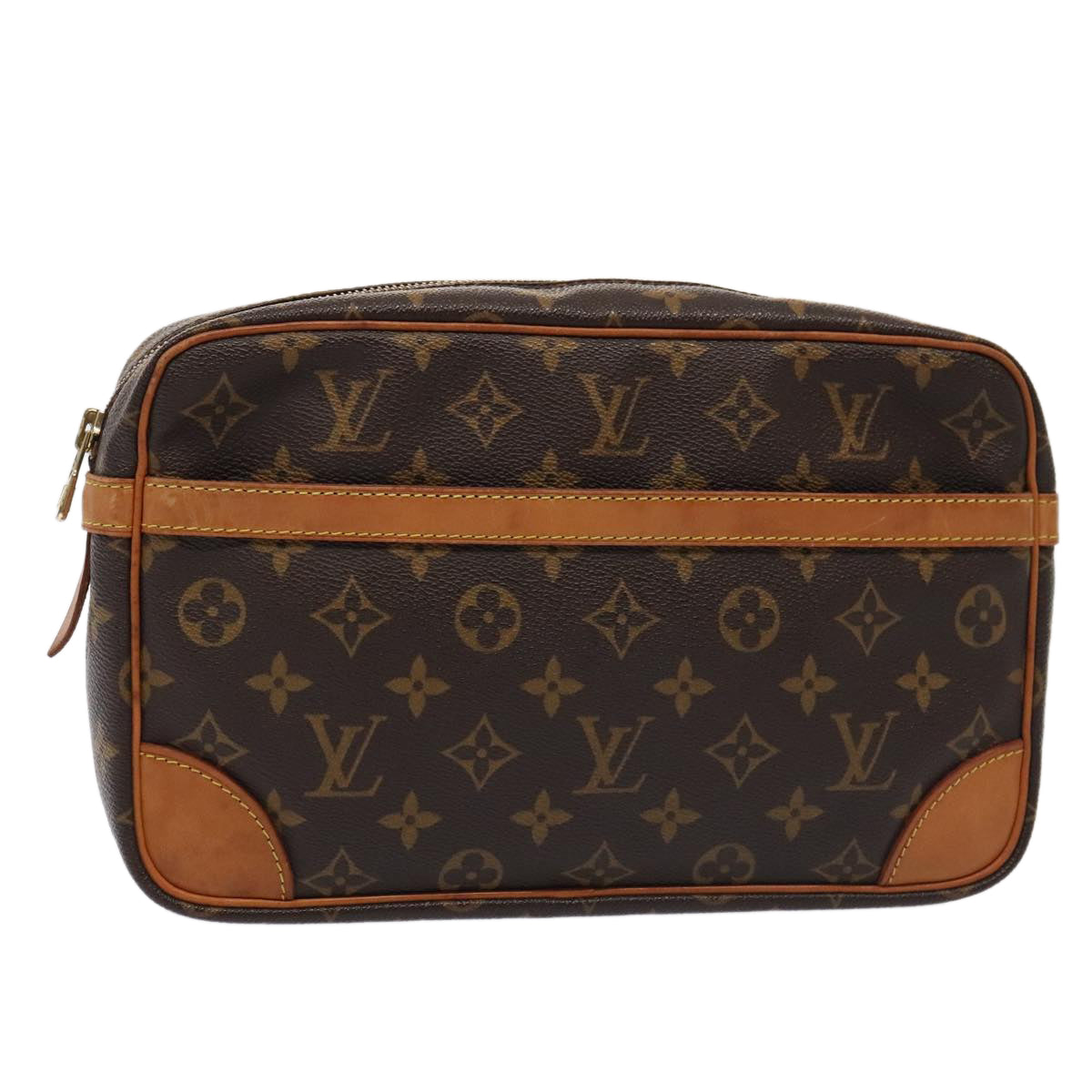 LOUIS VUITTON Monogram Compiegne 28 Clutch Bag M51845 LV ki4844
