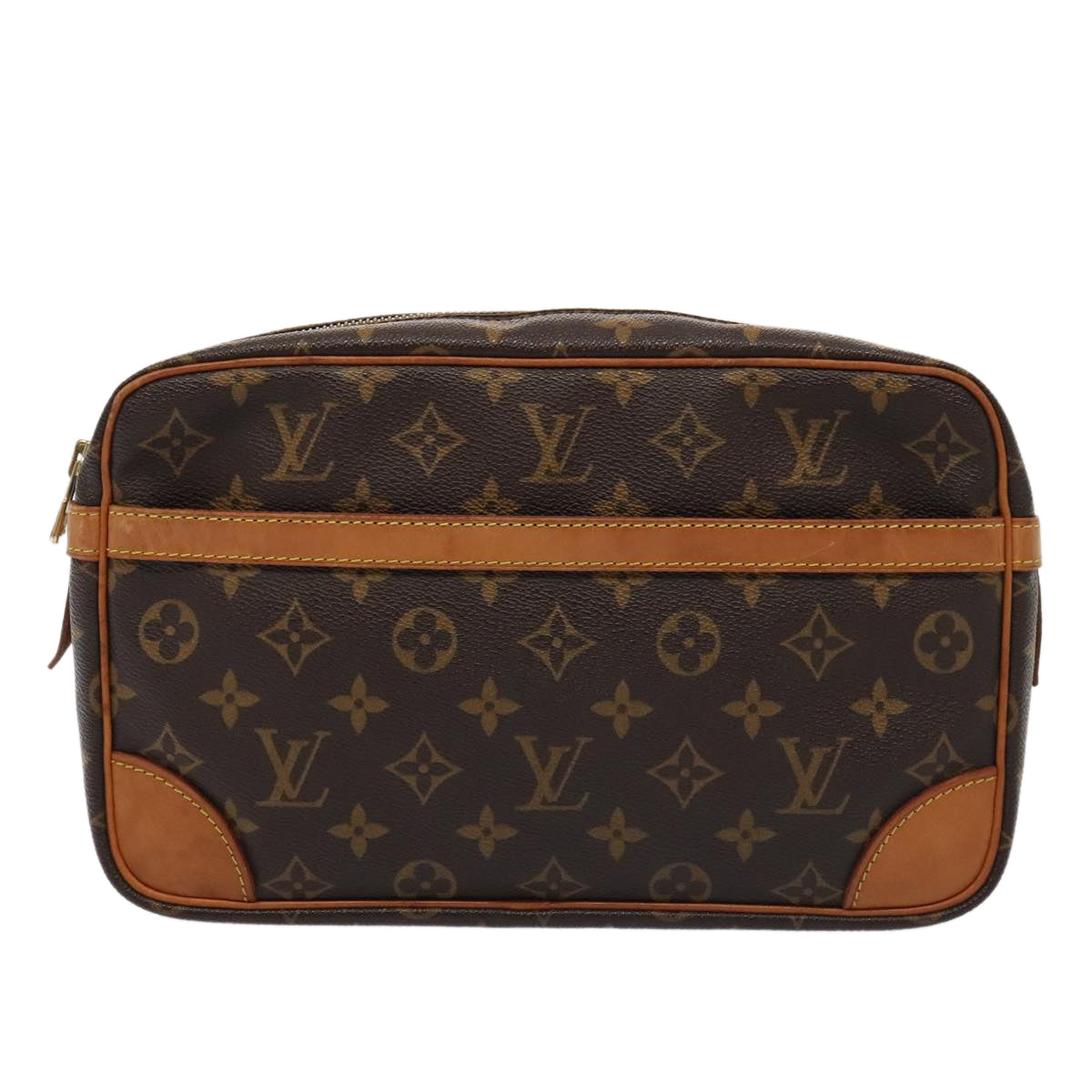 LOUIS VUITTON Monogram Compiegne 28 Clutch Bag M51845 LV ki4844