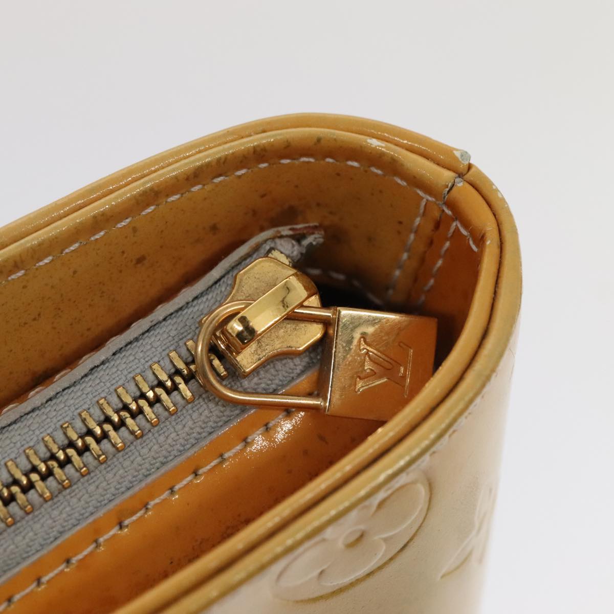LOUIS VUITTON Monogram Vernis Houston Hand Bag Gris M91053 LV ki4848