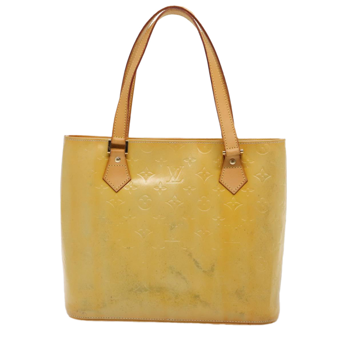 LOUIS VUITTON Monogram Vernis Houston Hand Bag Gris M91053 LV ki4848