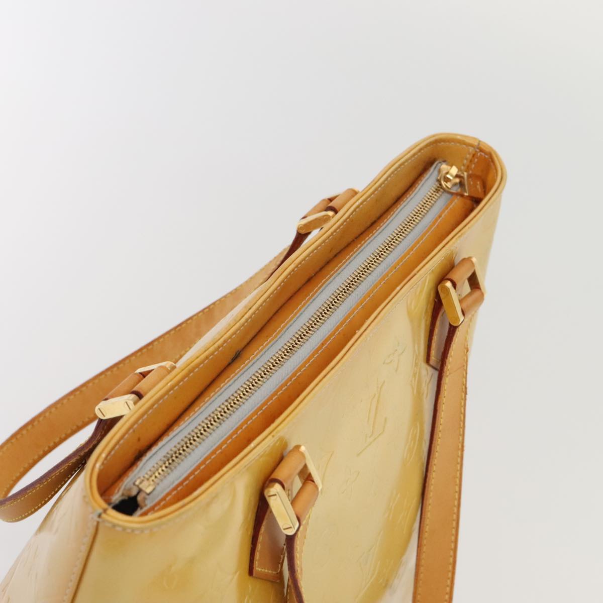 LOUIS VUITTON Monogram Vernis Houston Hand Bag Gris M91053 LV ki4848
