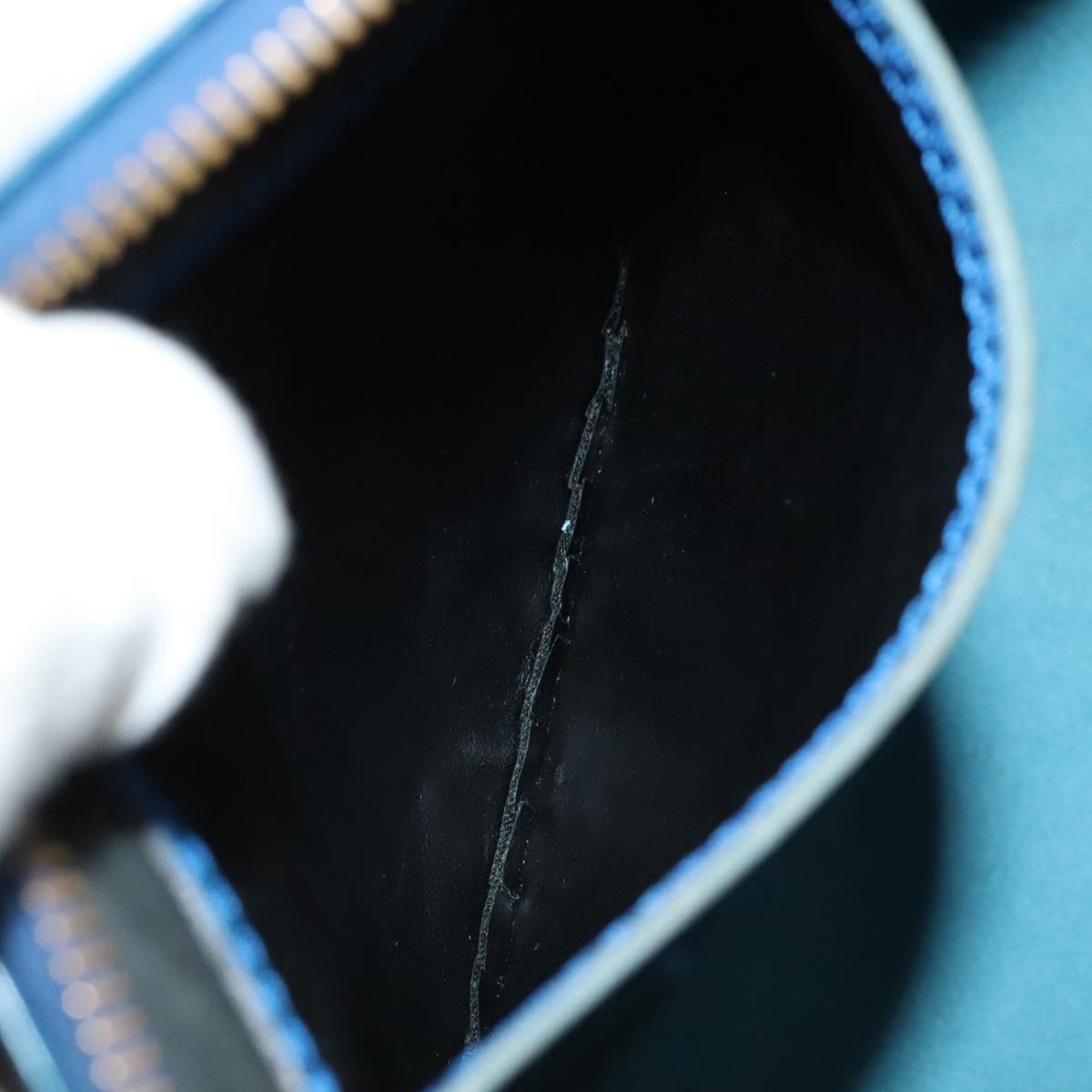 LOUIS VUITTON Epi Speedy 25 Hand Bag Toledo Blue M43015 LV ki4855