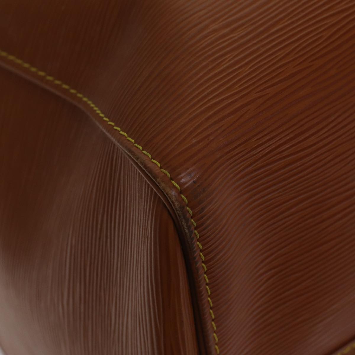 LOUIS VUITTON Epi Keepall 60 Boston Bag Brown Zipangu Gold M42948 LV ki4860