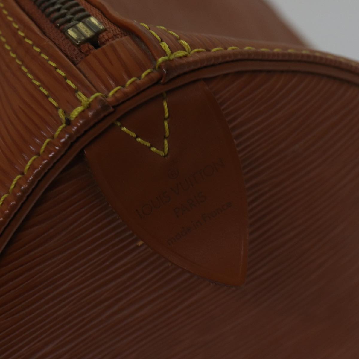LOUIS VUITTON Epi Keepall 60 Boston Bag Brown Zipangu Gold M42948 LV ki4860