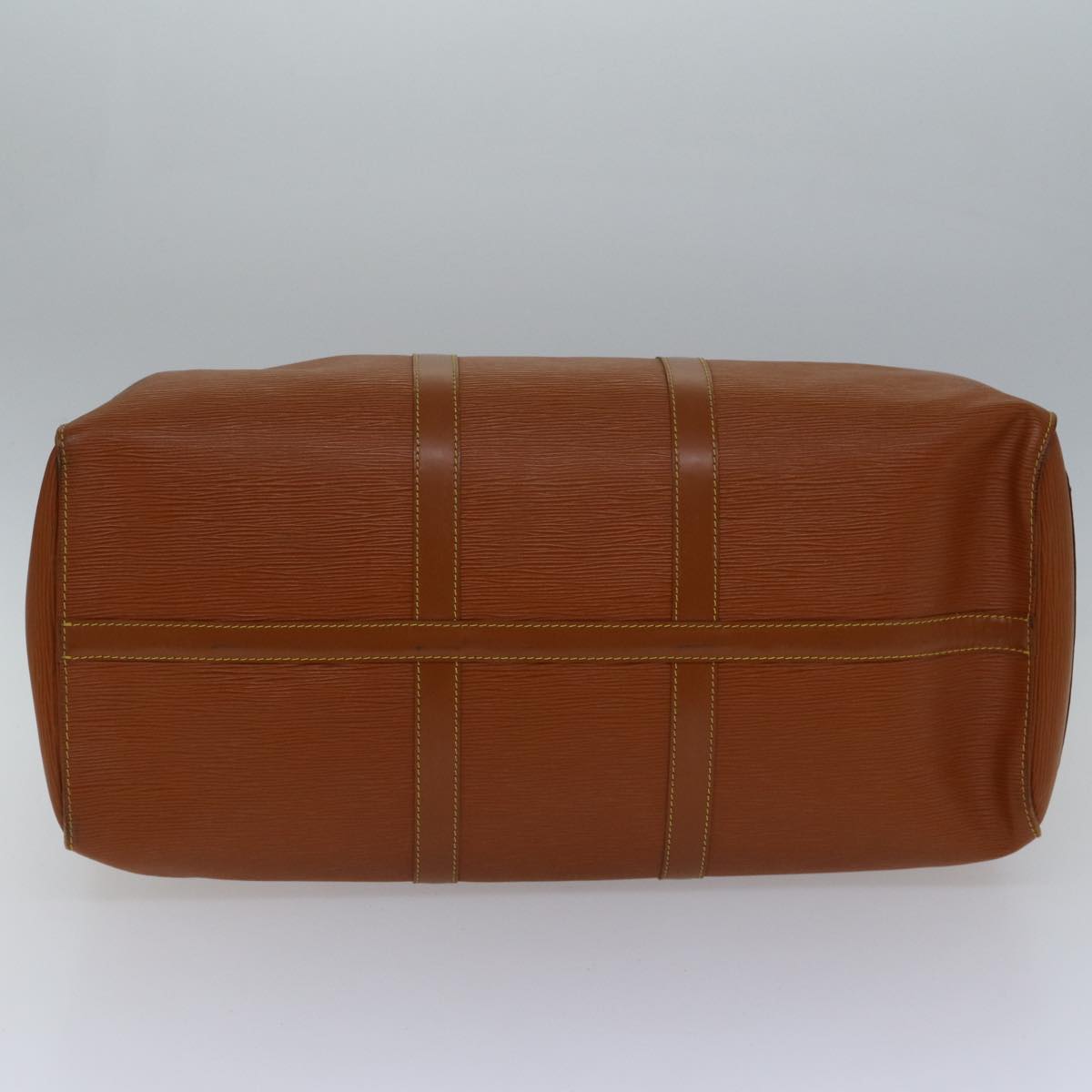LOUIS VUITTON Epi Keepall 60 Boston Bag Brown Zipangu Gold M42948 LV ki4860