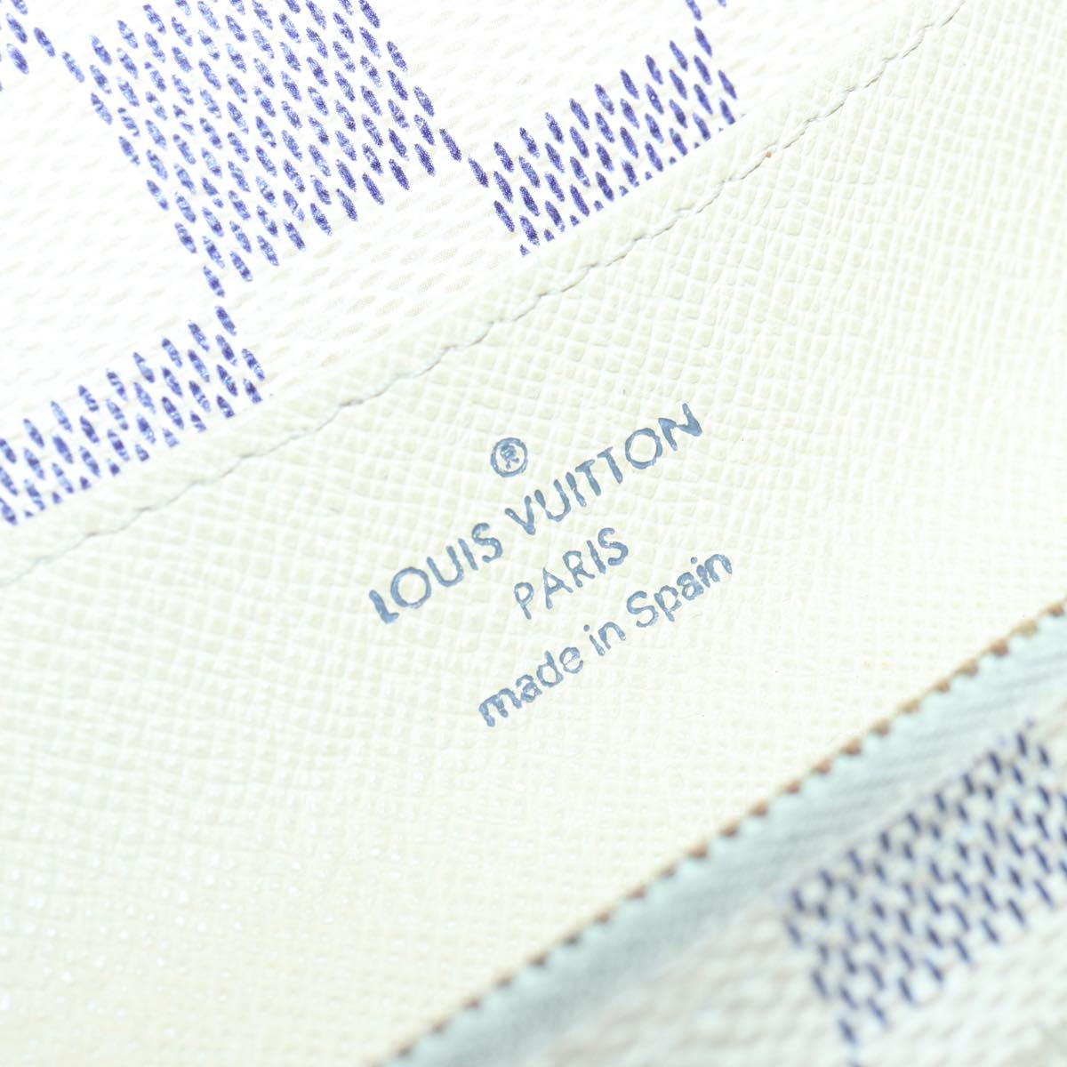 LOUIS VUITTON Damier Azur Portefeuille Emily Long Wallet N41625 LV ki4863