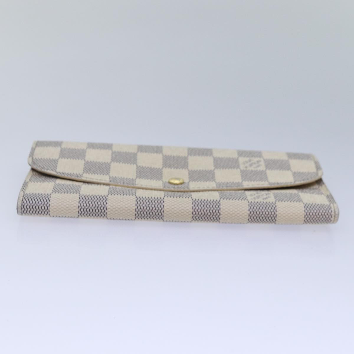 LOUIS VUITTON Damier Azur Portefeuille Emily Long Wallet N41625 LV ki4863