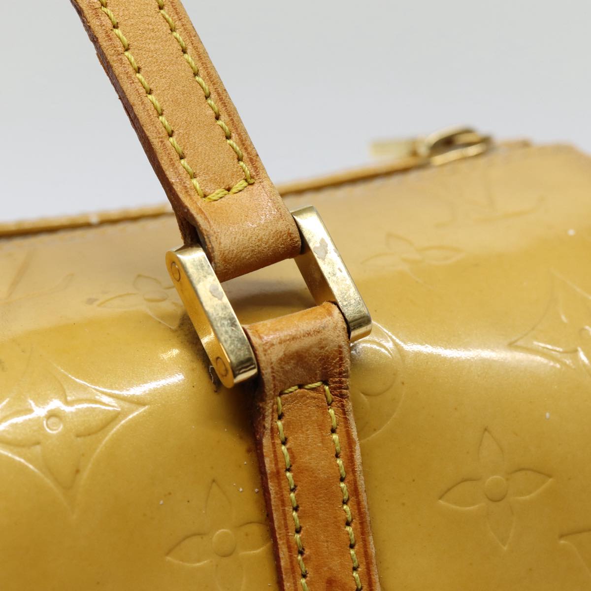 LOUIS VUITTON Monogram Vernis Bedford Hand Bag Beige M91006 LV ki4876