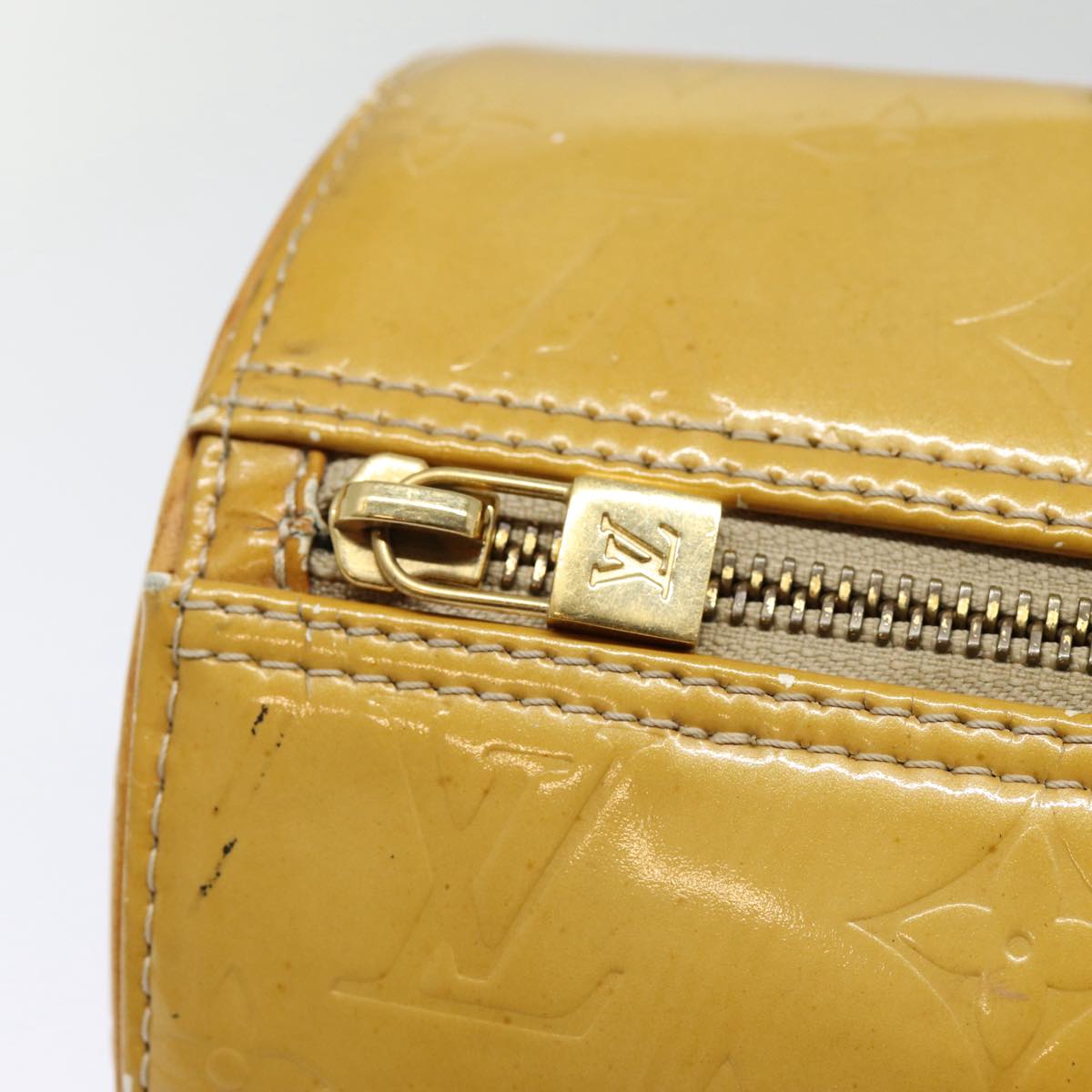 LOUIS VUITTON Monogram Vernis Bedford Hand Bag Beige M91006 LV ki4876