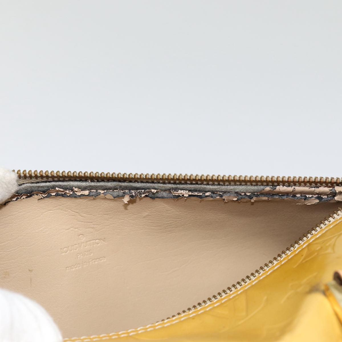 LOUIS VUITTON Monogram Vernis Bedford Hand Bag Beige M91006 LV ki4876