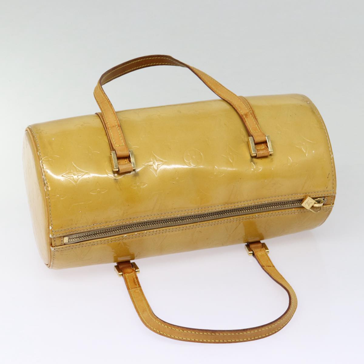 LOUIS VUITTON Monogram Vernis Bedford Hand Bag Beige M91006 LV ki4876