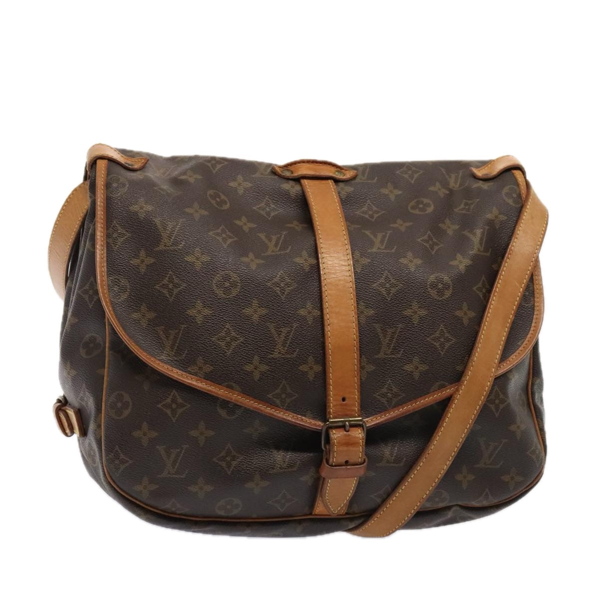 LOUIS VUITTON Monogram Saumur 35 Shoulder Bag M42254 LV ki4880