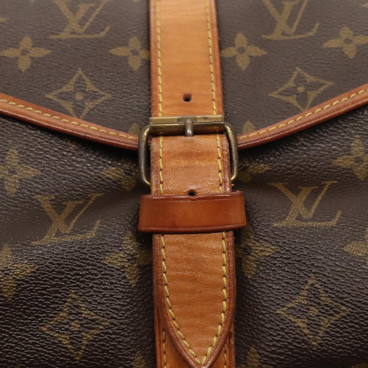 LOUIS VUITTON Monogram Saumur 35 Shoulder Bag M42254 LV ki4880