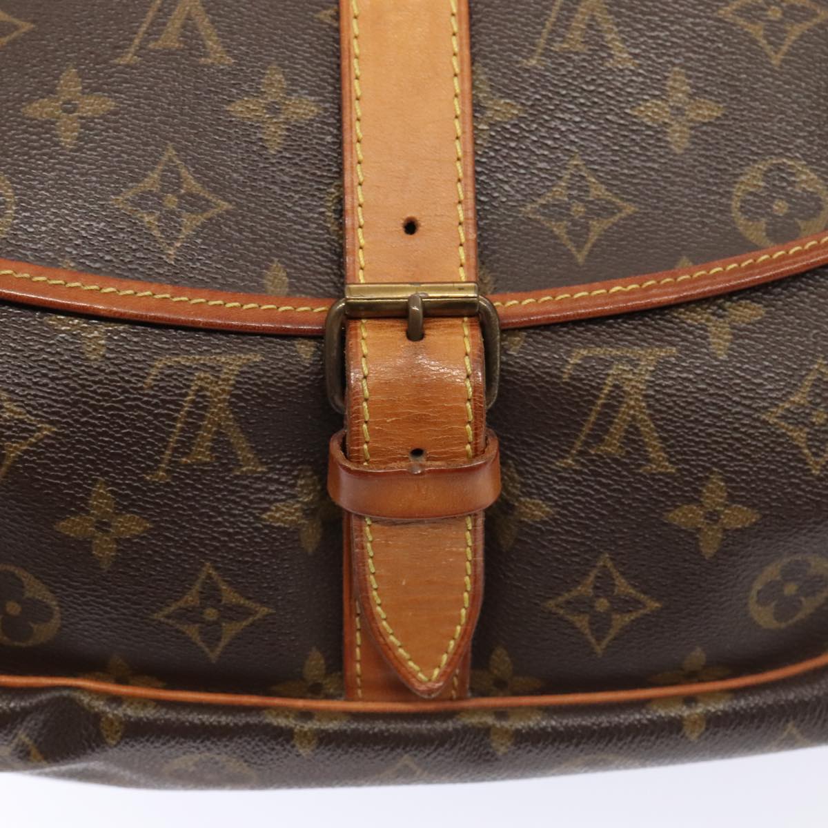 LOUIS VUITTON Monogram Saumur 35 Shoulder Bag M42254 LV ki4880
