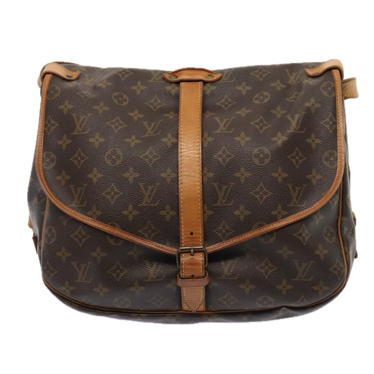 LOUIS VUITTON Monogram Saumur 35 Shoulder Bag M42254 LV ki4880