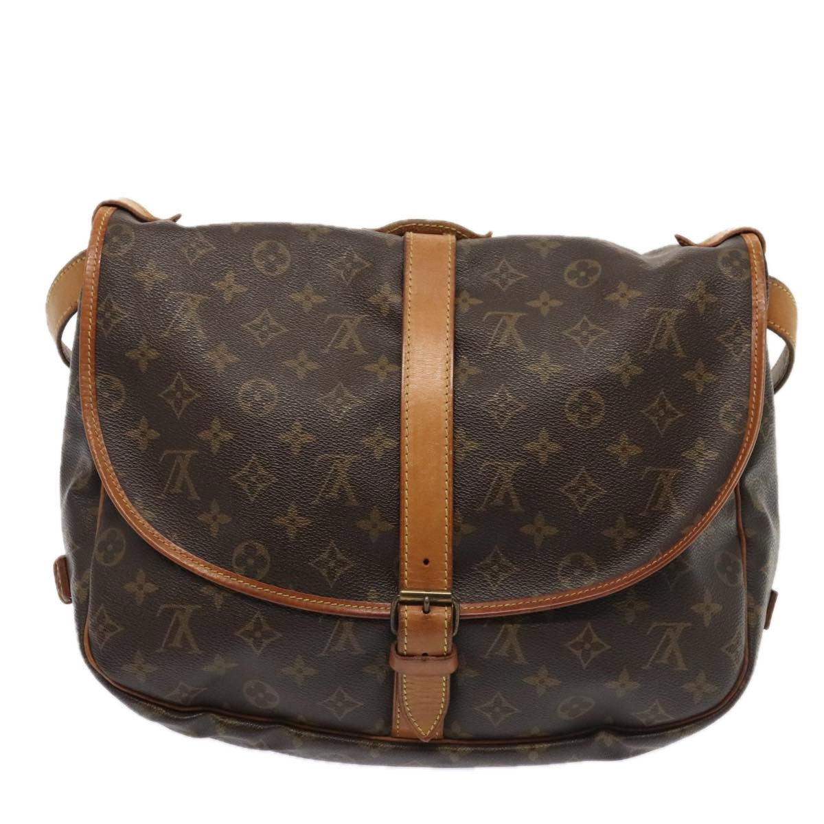 LOUIS VUITTON Monogram Saumur 35 Shoulder Bag M42254 LV ki4880