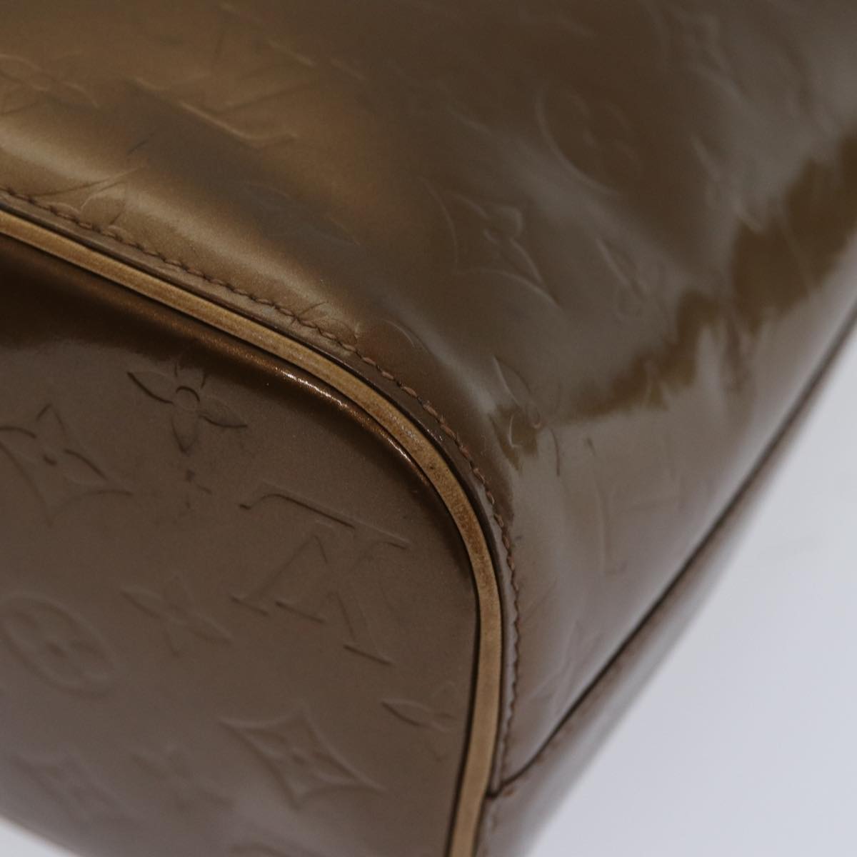 LOUIS VUITTON Monogram Vernis Houston Hand Bag Bronze M91122 LV ki4911